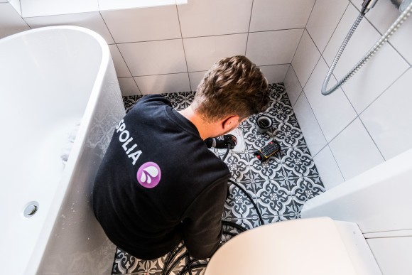 Villaspolning - Spolning av dusch avlopp