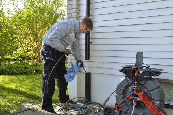 spolning av stuprör och dränering